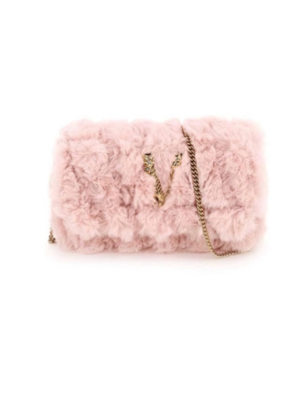 VERSACE FAUX FUR MINI BAG in PINK - Picture 2 of 11